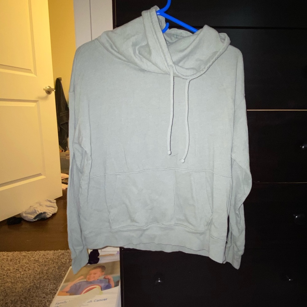 green hoodie